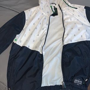 Navy blue and Black armani exchange windbreaker